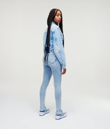 FRONT SEAM SKINNY JEANS WITH SPLIT HEM