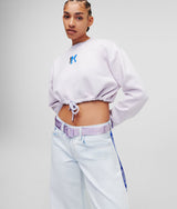 LOW-RISE LOOSE JEANS WITH WAIST TIES