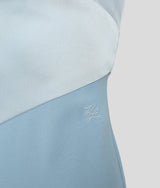 COWL NECK SATIN MIDI DRESS