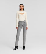 HIGH-RISE TAPERED JEANS