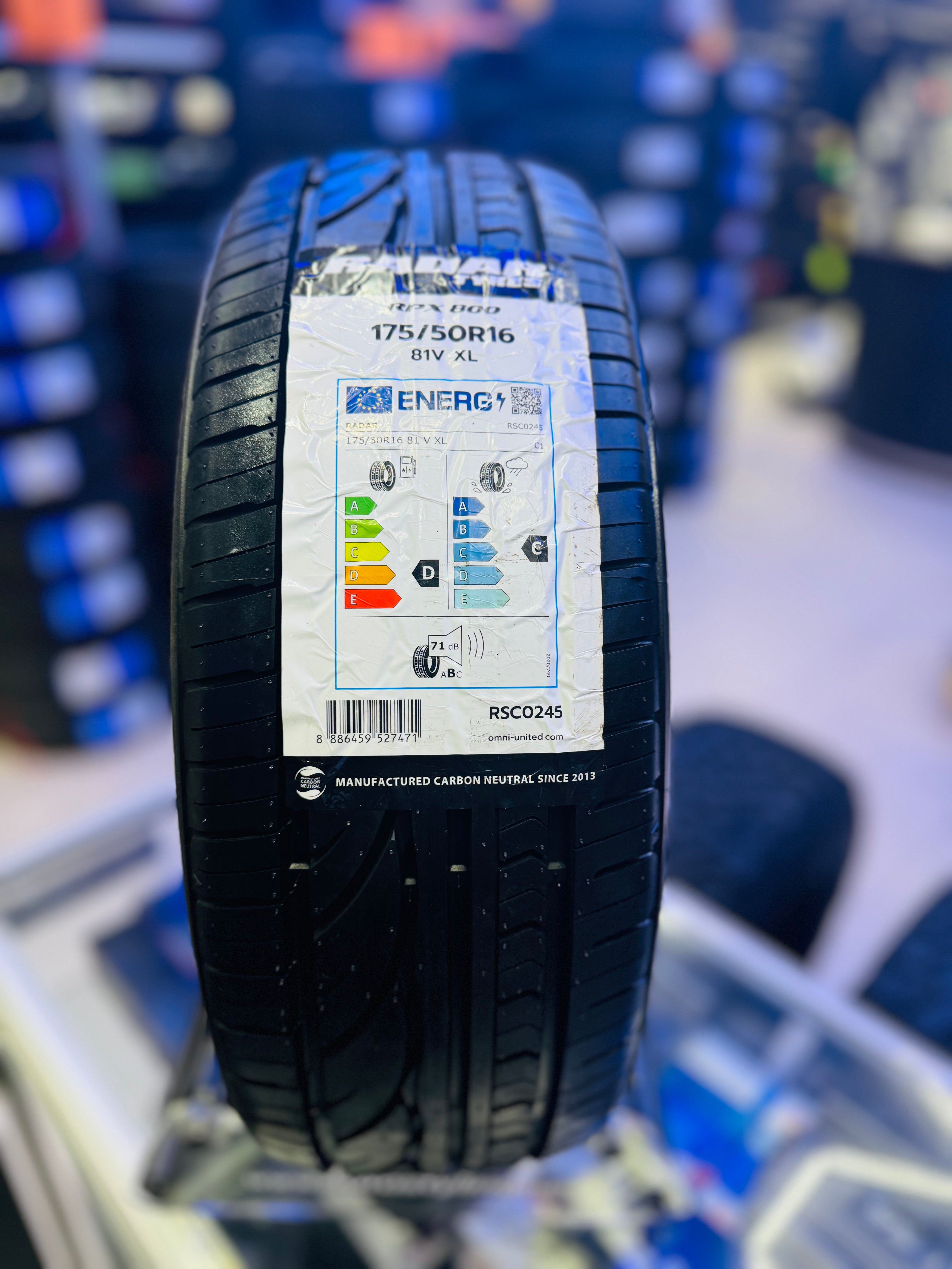 175/50/16 RADAR RPX 800