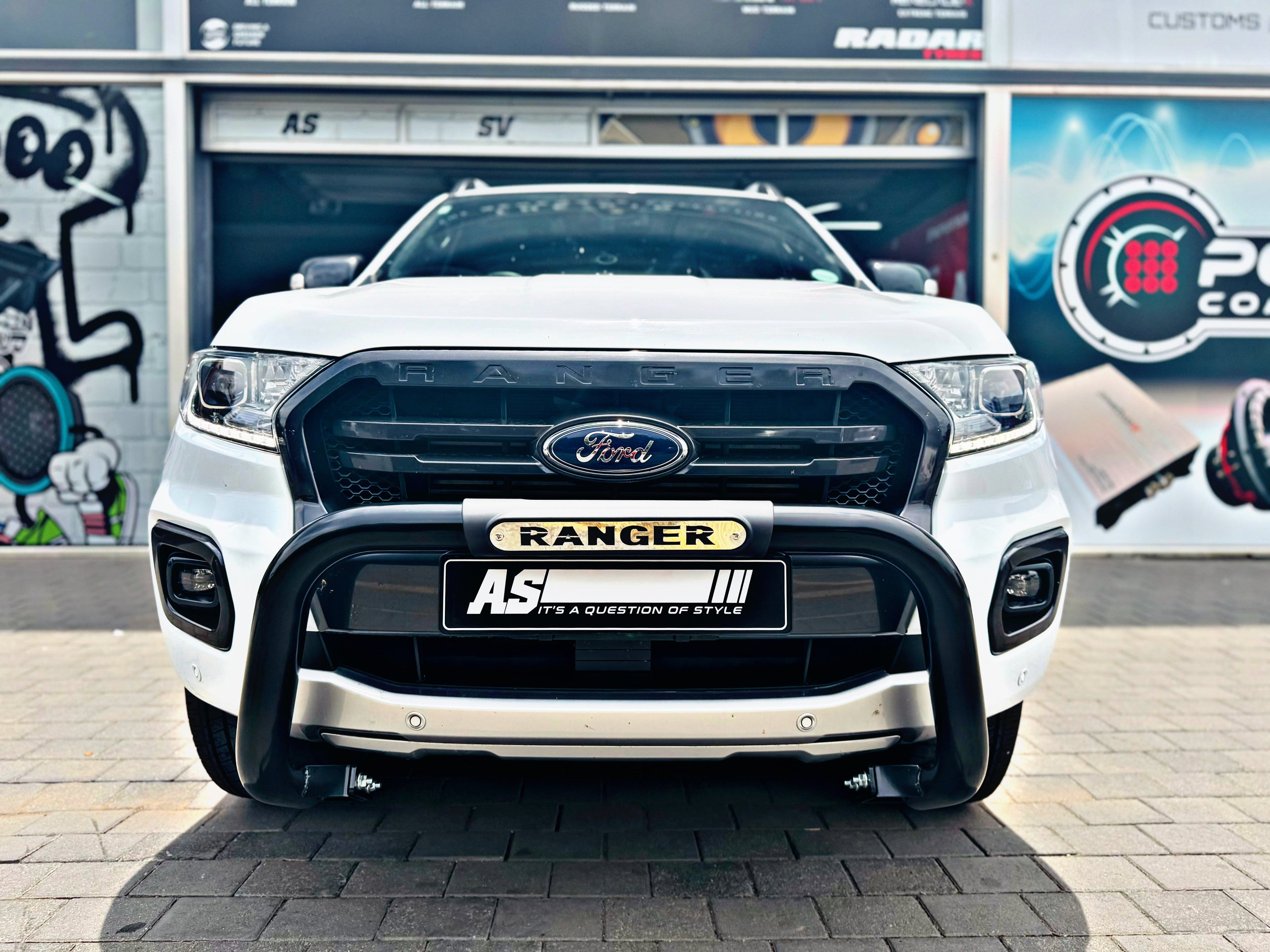 FORD RANGER 2016-2021 PDC NUDGE BAR BLACK