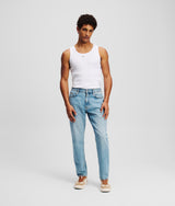 LOGO TAPERED JEANS