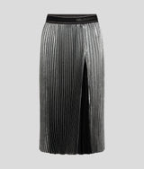 METALLIC PLEATED SKIRT
