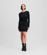 KARL ESSENTIAL BOUCLÉ KNIT SKIRT