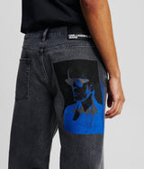 STRAIGHT PRINT JEANS