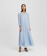 PLEATED MAXI DRESS