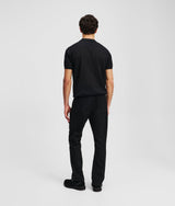ZIP-DETAIL TAPERED JEANS