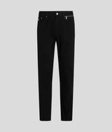 ZIP-DETAIL TAPERED JEANS