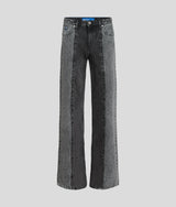 TWO-TONE MID-RISE RELAXED JEANS