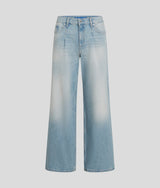 PLEATED WIDE-LEG JEANS
