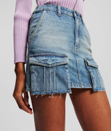 UTILITY DENIM MINI SKIRT