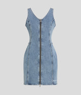V-NECK DENIM DRESS