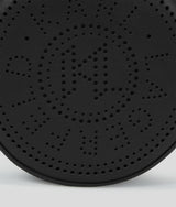 K/CIRCLE EMBOSSED LOGO ROUND CROSSBODY BAG