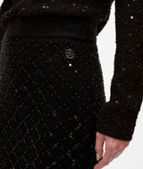 Sequin knit skirt