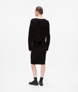 Sequin knit skirt