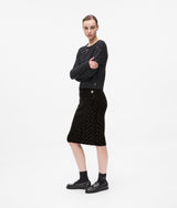 Sequin knit skirt