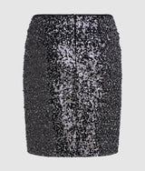 Sequin tweed skirt