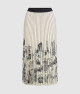 Paris sketch pleated skirt