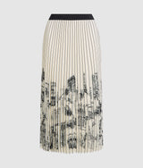Paris sketch pleated skirt