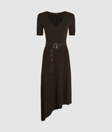 Belted knit dress