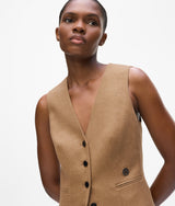 Wool-blend waistcoat