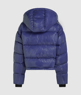 Shiny boxy puffer jacket