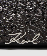 K/Signature sequin crossbody bag