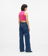 Distressed mid-rise relaxed jeans