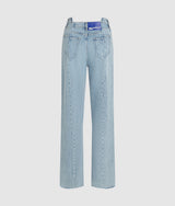 Seamed mid-rise relaxed jeans