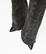 Seamed high-rise flared jeans