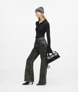 Seamed high-rise flared jeans