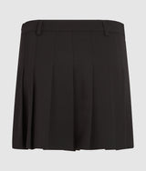 Pleated tie-detail mini skirt