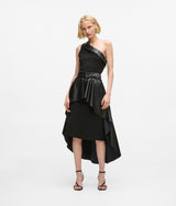 One-shoulder biker dress