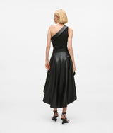 One-shoulder biker dress