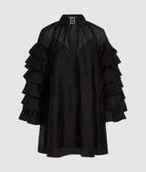 Ruffled sleeves dress