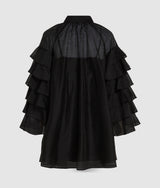 Ruffled sleeves dress