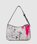 Graffiti print shoulder bag