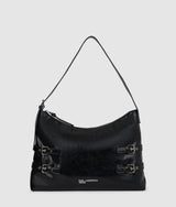 Large buckle shoulder bag