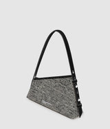 Geo denim shoulder bag