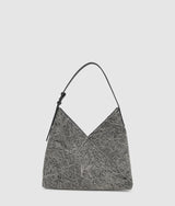 Geo small denim tote bag