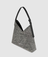 Geo small denim tote bag