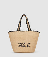 K/Signature scallop beach bag
