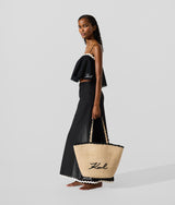 K/Signature scallop beach bag