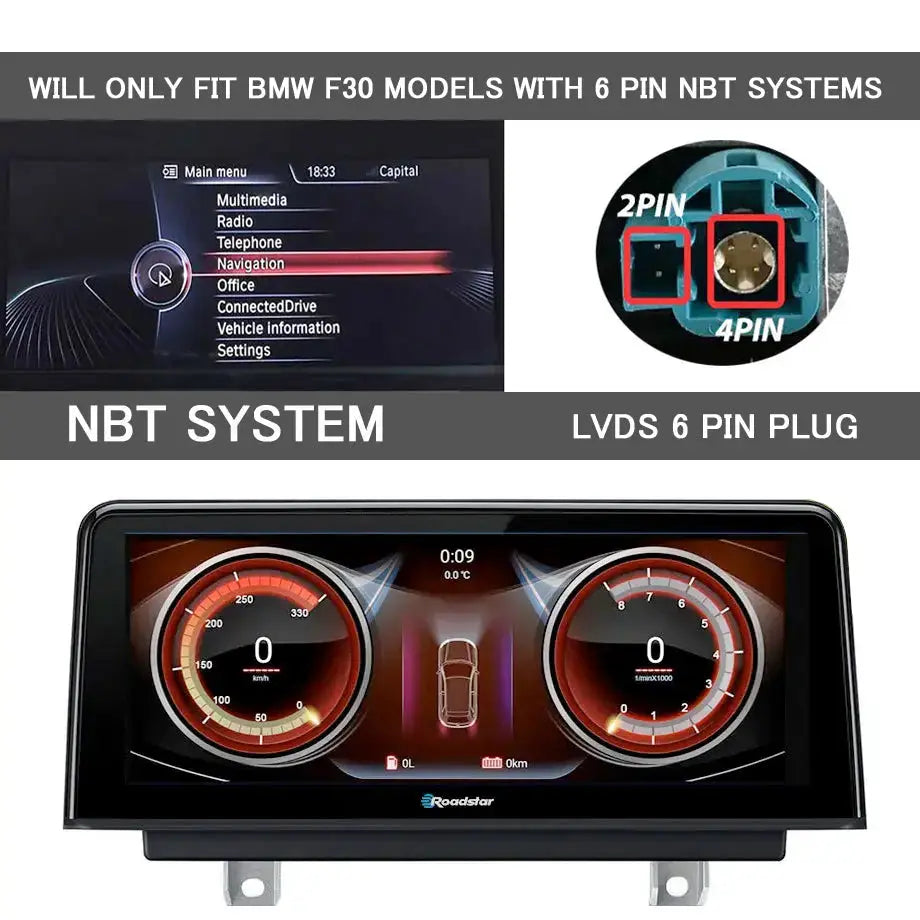 BM F30 (13-17) - 10.25 Inch Roadstar Android Entertainment & GPS System