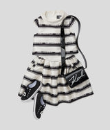 GIRLS STRIPED LOGO SKIRT