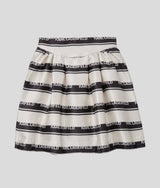 GIRLS STRIPED LOGO SKIRT