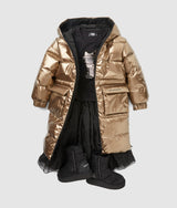 Girls reversible puffer jacket