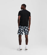 ALL-OVER FLOWER PRINT SHORTS