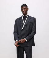 KL Studio contrast piping blazer